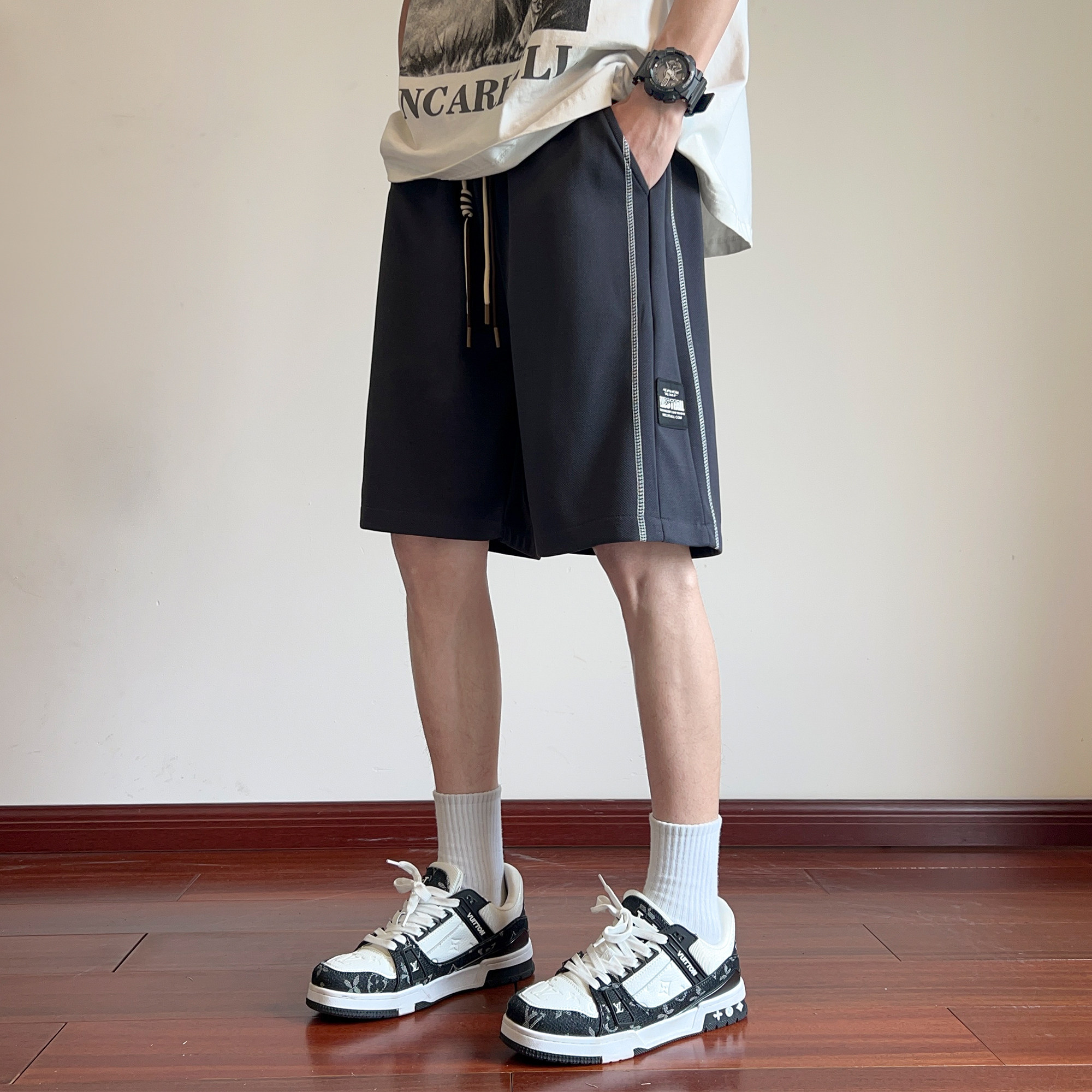 得物品质A107-DK6011-特P25夏季清凉百搭休闲短裤ins潮男痞帅,男装牛仔裤,电商A107