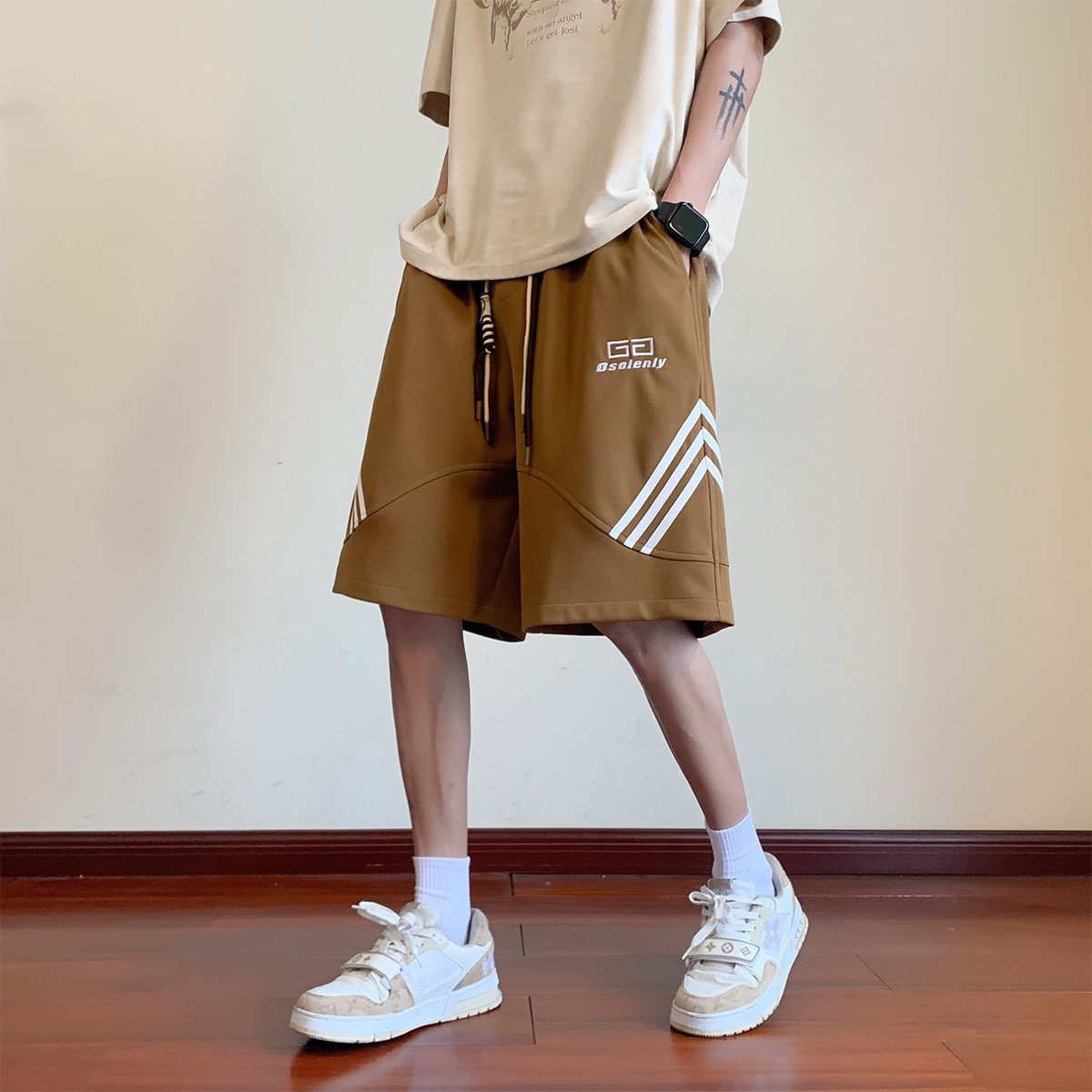 抖音品质 A107-K23832-特P33 菠萝格:93%聚酯纤维7%氨纶 短裤图片