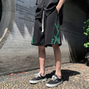 新中式夏季2024菠萝格舒适透气短裤男百搭潮牌 A107-DK6027-特P32图片