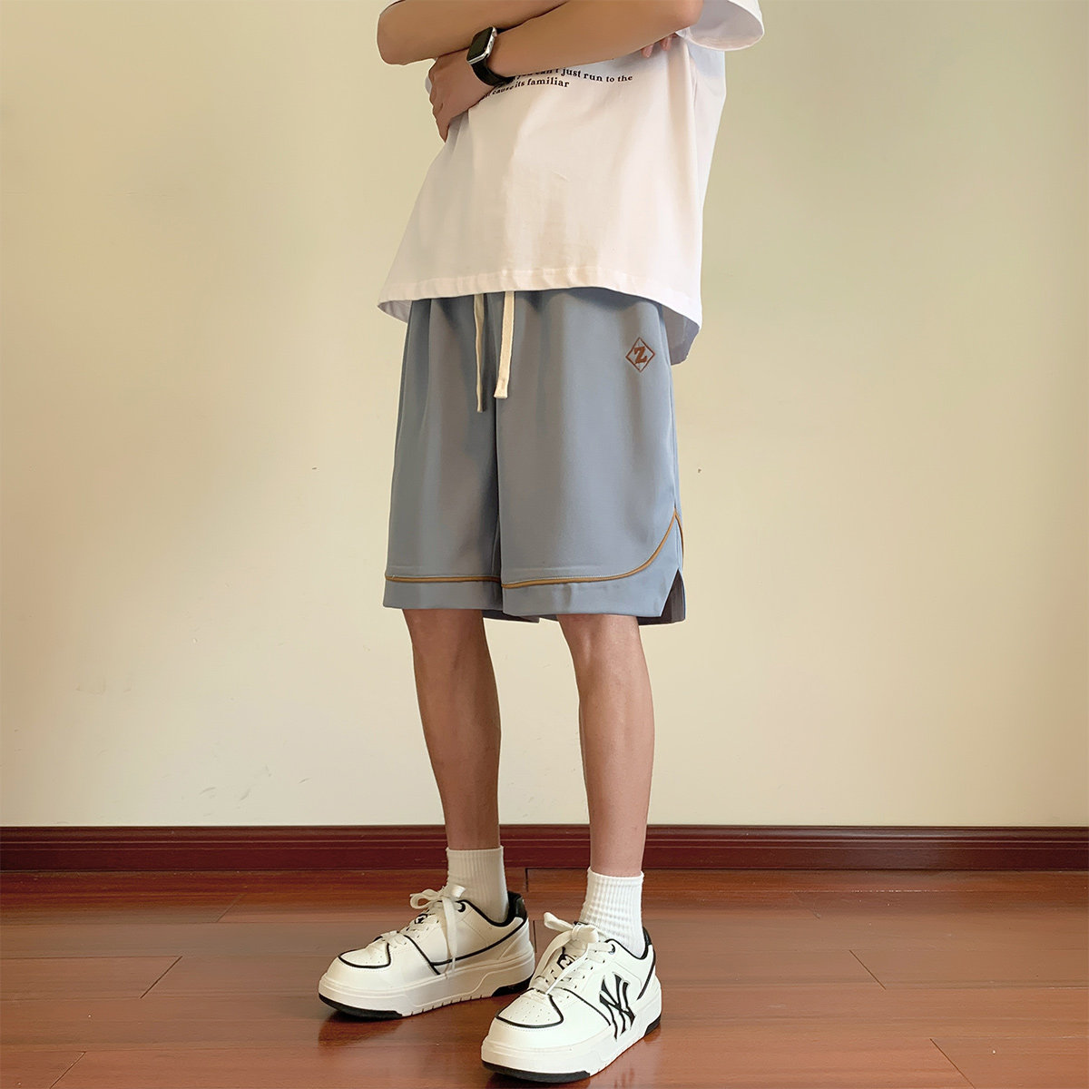 直播品质A107-K23803-特P30短裤冰丝成分：聚酯纤维,男装牛仔裤,电商A107