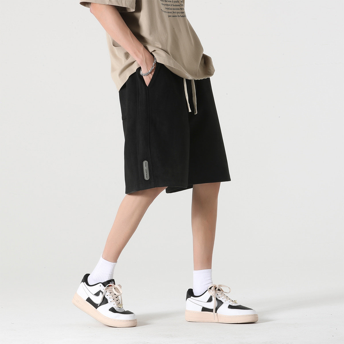 短裤抖音品质A107-K23812-特P30麂皮绒成分：聚酯纤维,男装牛仔裤,电商A107