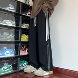 秋冬加绒320克华棉2024大码美式条纹直筒裤CK98101-特P40厚45，商品下架区，电商A107