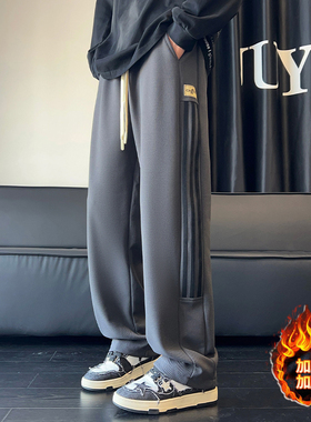 菠萝格 秋冬季百搭直筒大码美式条纹长裤 CK98015-特P35厚40