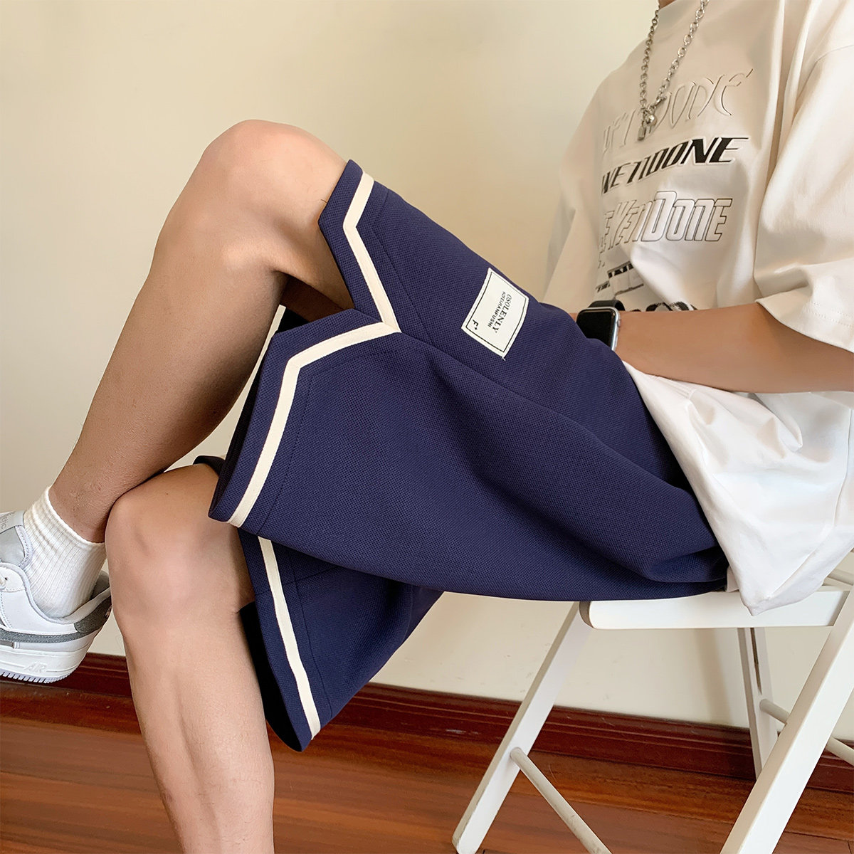 抖音品质A107-K23805-特P30菠萝格:93%聚酯纤维7%氨纶短裤,男装牛仔裤,电商A107