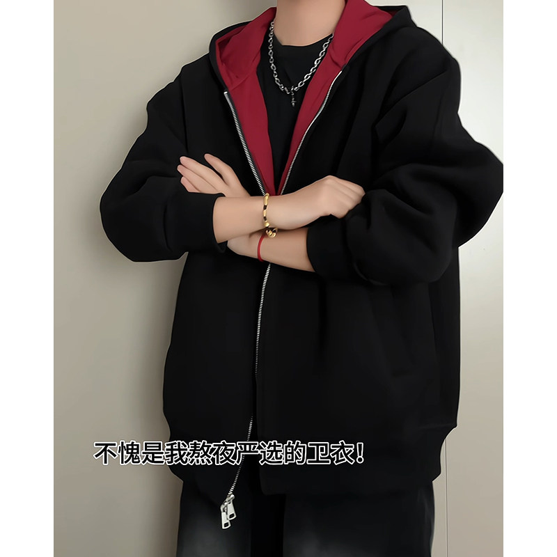 480克华棉2025休闲百搭宽松连帽卫衣SY008-特P50,男装卫衣,电商A107
