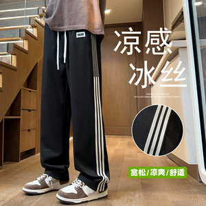 凉感冰丝休闲长裤男夏季薄款宽松直筒百搭裤 A107-CK5201-特P36图片