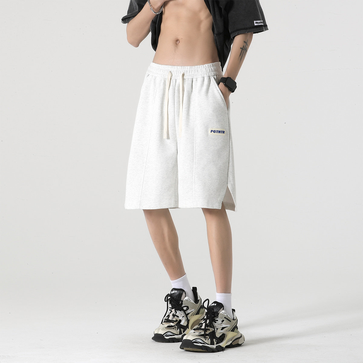 短裤抖音品质A107-K23815-特P34华棉成分：60%棉40%聚酯纤维,男装牛仔裤,电商A107