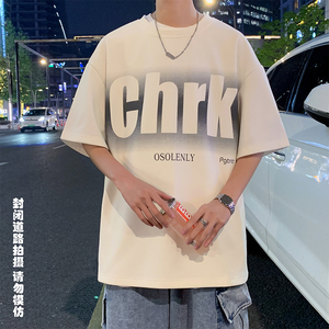 菠萝格短袖280克美式休闲宽松潮百搭男士T恤 A107-TX2406-特P30图片