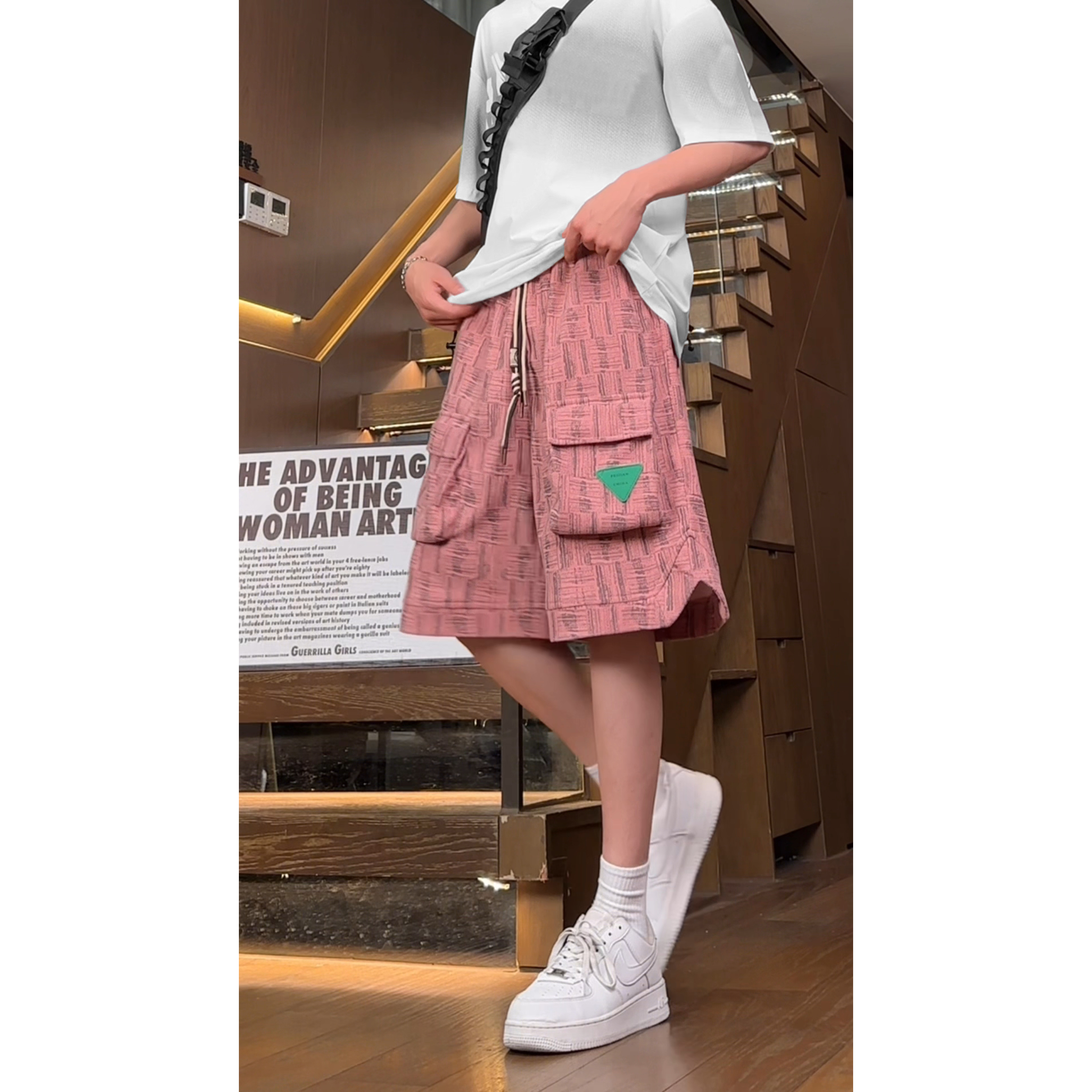2025凉感透气休闲短裤男夏季宽松百搭短裤A107-DK889-特P30，男装牛仔裤，电商A107