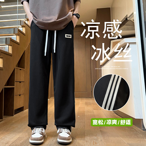 凉感冰丝休闲长裤男夏季薄款宽松直筒百搭裤 A107-CK5201-特P36图片