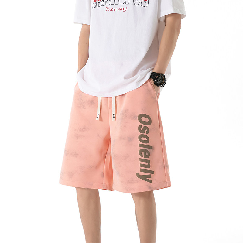 凉感透气休闲短裤男夏季宽松百搭扎染短裤A107-DK25603-特P28,男装牛仔裤,电商A107