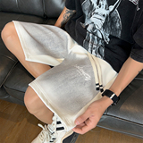 抖音品质菠萝格2024夏季潮宽松休闲百搭短裤A107-DK8042-特P30，男装牛仔裤，电商A107