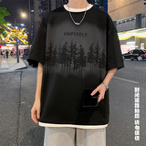 菠萝格重磅280克美式印花设计潮百搭男士T恤A107-TX2405-特P30，男装T恤，电商A107