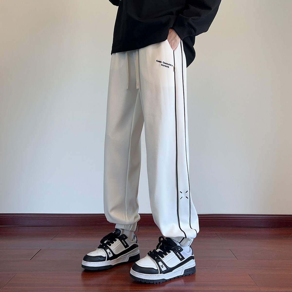 【菠萝格】A107-CK5221特P38控78秋季显瘦显高百搭潮流休闲长裤,男装休闲裤,电商A107