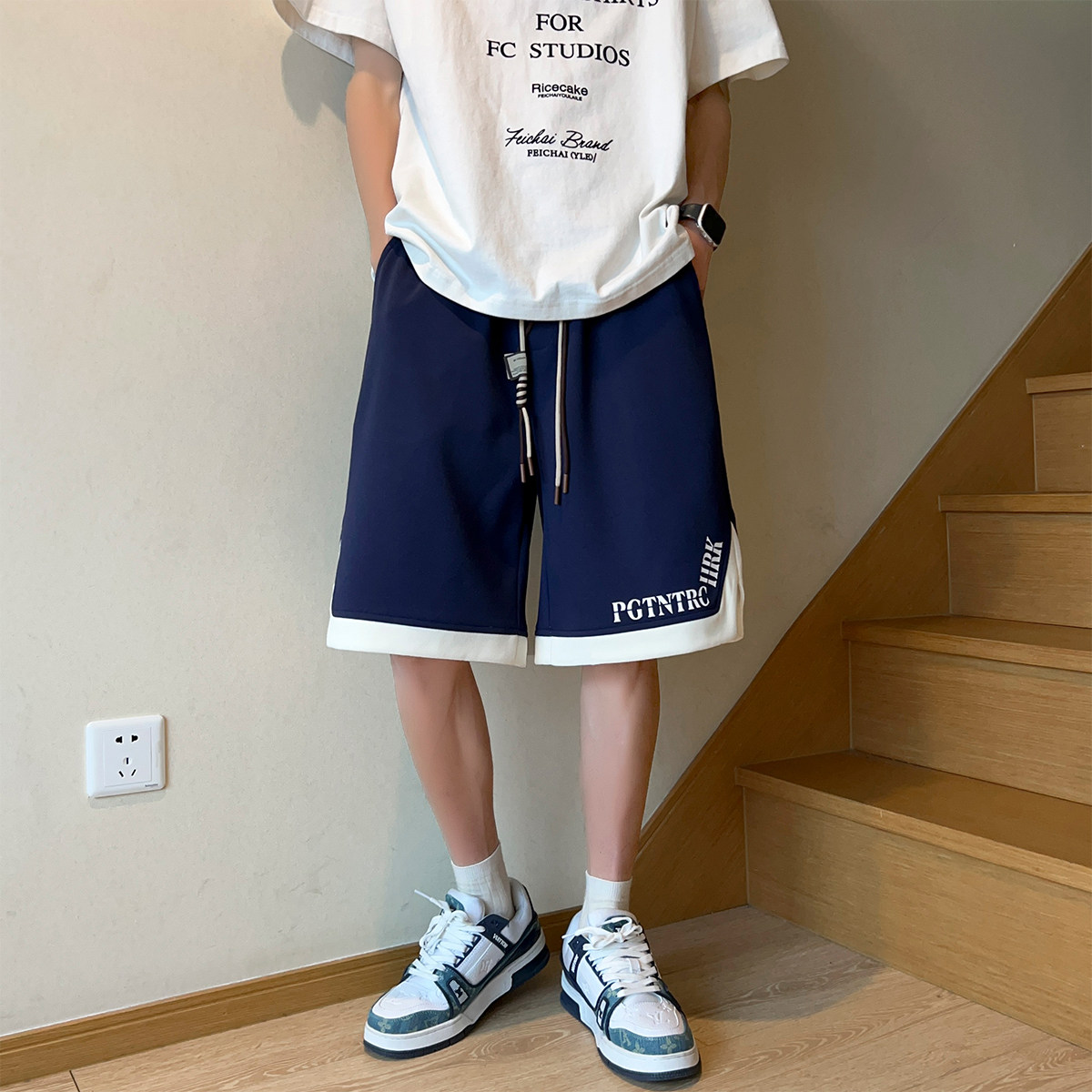 短裤抖音品质A107-K23837特P30菠萝格:93%聚酯纤维7%氨纶,男装牛仔裤,电商A107