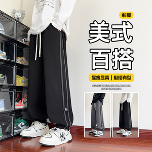 菠萝格 2025秋季新品休闲百搭显瘦显高卫裤潮男长裤 CK98106-特35图片