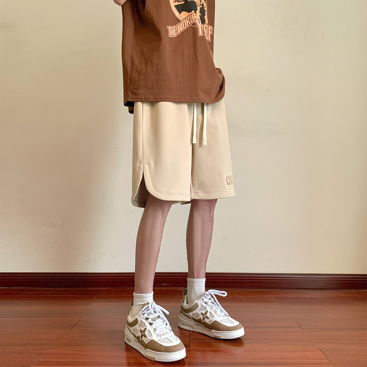 抖音品质A107-K23801-特P30菠萝格:93%聚酯纤维7%氨纶短裤,男装牛仔裤,电商A107