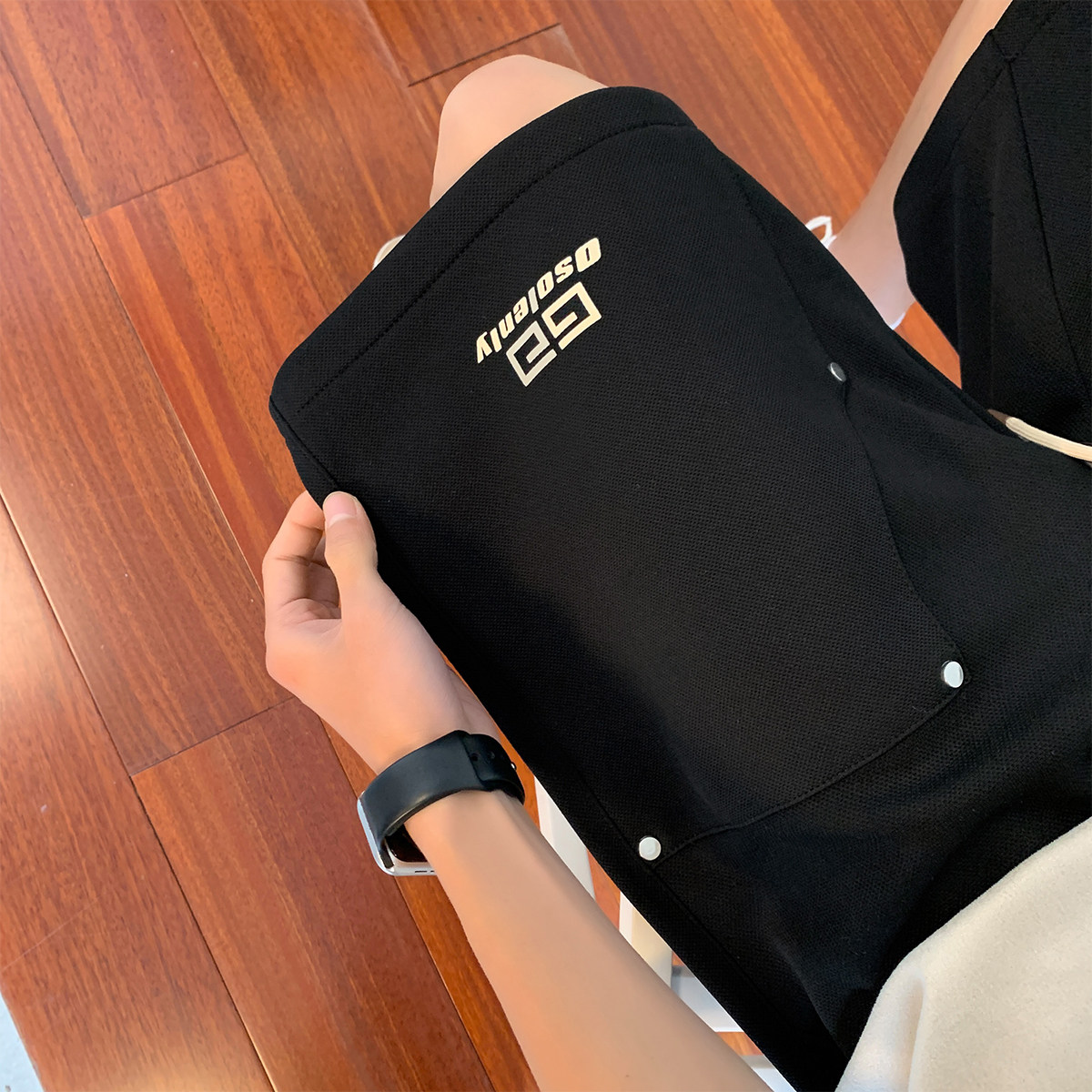 抖音品质A107-K23827-特P31菠萝格:93%聚酯纤维7%氨纶短裤,男装牛仔裤,电商A107