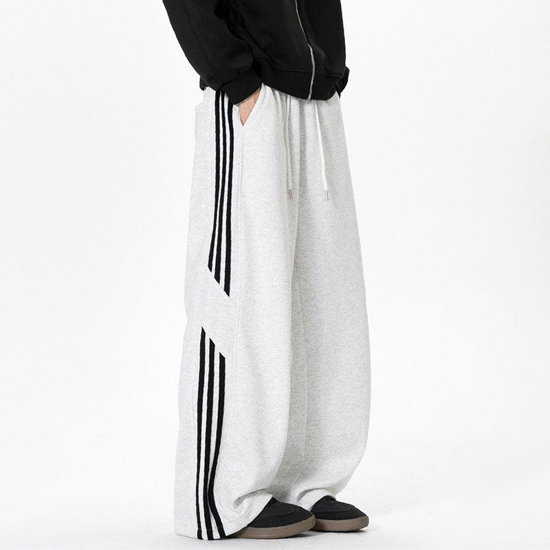 含棉量60%华棉高品质百搭侧边条纹休闲裤A107-CK25773-特P35,男装休闲裤,电商A107