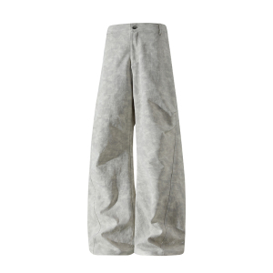 抖音大 2025春季新品 扎染褶皱美式百搭长裤 CK26101-特P40，男装休闲裤，电商A107