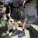 A107-DK6028-特P30夏季新品菠萝格舒适透气新中式男百搭潮牌短裤，男装牛仔裤，电商A107