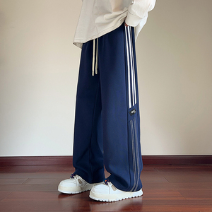 秋冬加绒320克 华棉 2024  大码美式条纹直筒裤CK98101-特P40厚45图片