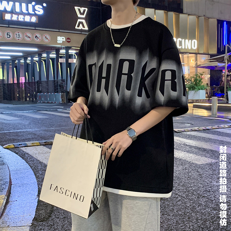 菠萝格短袖280克美式休闲宽松潮百搭男士T恤A107-TX2401-特P30,男装T恤,电商A107