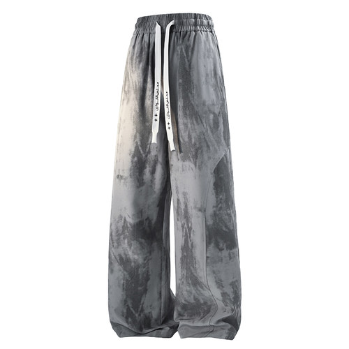 薄款清凉透气休闲裤潮流扎染宽松阔腿裤子 CK26393-特P27 3D白底