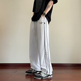 夏季垂感冰丝薄款宽松直筒阔腿裤百搭休闲长裤A107-CK9098-特P39，男装休闲裤，电商A107