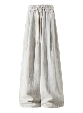 老钱风 条纹休闲百搭痞帅直筒长裤  3D立体白底 CK261012-特P65