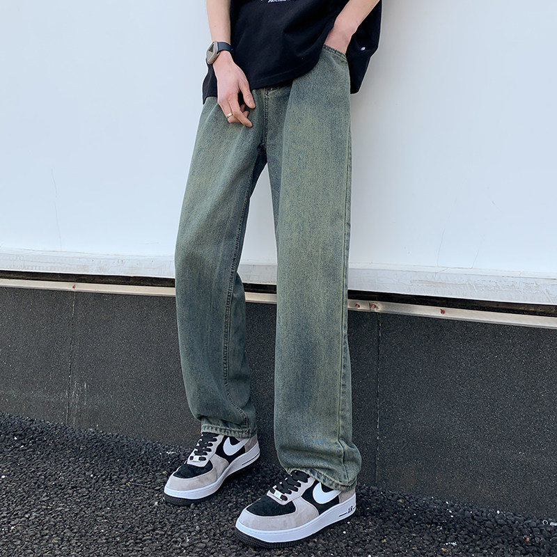 美式高街牛仔裤男女秋冬水洗宽松修身直筒长裤A107-H807-特P30,男装牛仔裤,电商A107