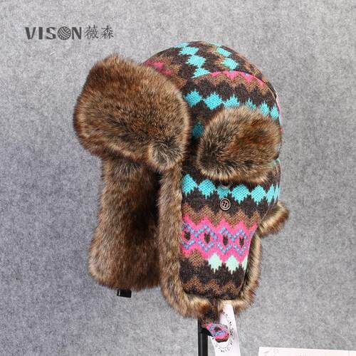 vison东北雷锋帽青年滑雪帽棉帽