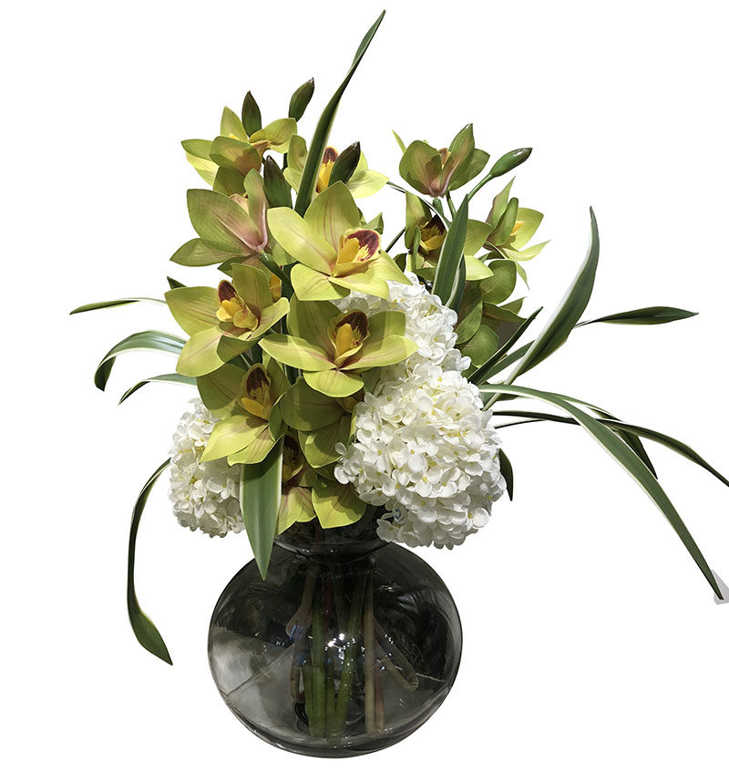 白绿色系花卉北欧港式样板房售楼处洽谈桌餐桌软装成品仿真花艺,家居饰品,花瓶,淘宝优惠券,粉丝福利购,淘宝优惠卷