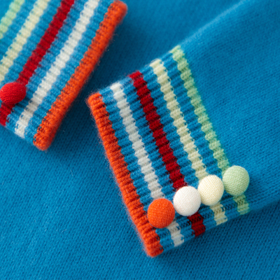 康赛妮100%纯山羊绒衫女圆领毛衣