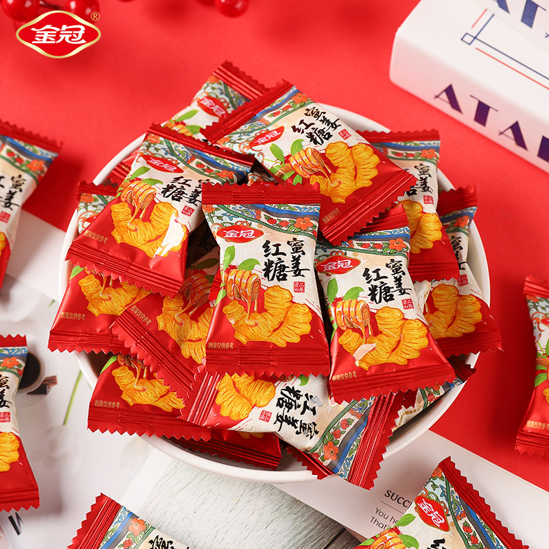 金冠500g蜜姜红糖（包装升级）散装糖果姜汁糖喜糖休闲零食硬糖果