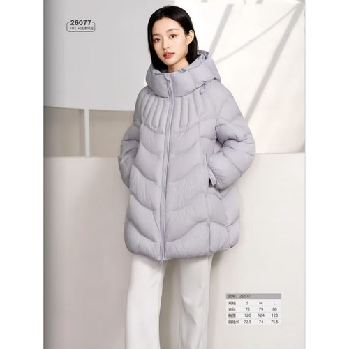 2026款女士休闲款羽绒服九成品半成壳品定制翻新加厚加工LY26077
