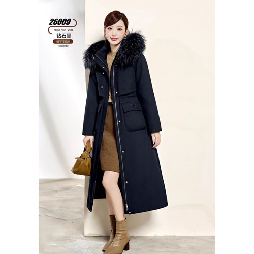 2026款女士款活面脱卸羽绒服九成品衣皮外壳翻新定制加工YM26009