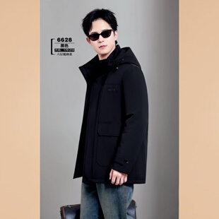 2026新款男装活面脱卸款羽绒服半九成品衣皮壳翻新定制加工HX6628