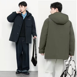 新款男装活面脱卸款羽绒服半成品男九成品衣皮壳翻新定制加工S713