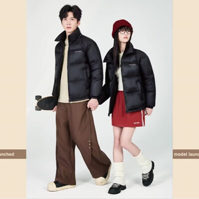 新款男女休闲短款羽绒服九成品男女半成品定制翻新加厚加工A22530
