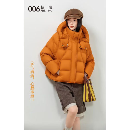 2026新款女士休闲短款羽绒服九成品半成品皮定制翻新加厚加工X006