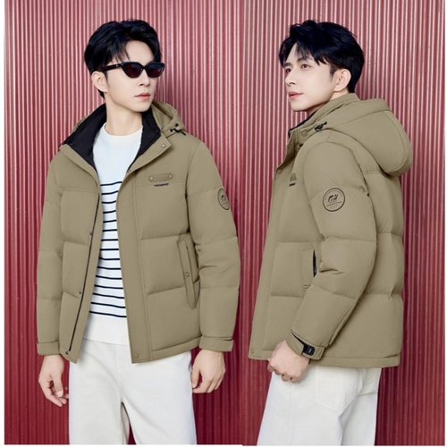 2025款男休闲款羽绒服九成品J2771范半成品衣皮衣壳翻新定制加工