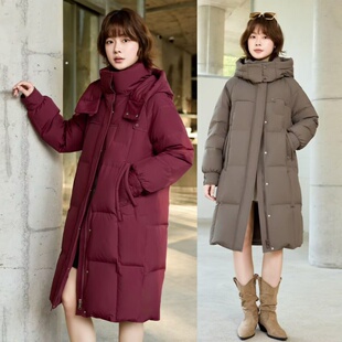 新款女休闲宽松款羽绒服九成品女半成品衣皮定制翻新加厚加工A618