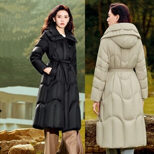 羽绒服九成品Q888半成品定制翻新加厚加工 中长款 2025款 女士修身