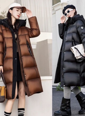 2025款女修身长款羽绒服九成品T99半成品衣壳翻新加厚定制加工