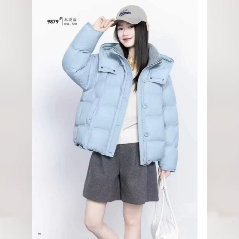 2025款女休闲短款羽绒服九成品S9879半成品乔皮定制翻新加厚加工