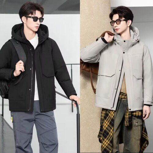 2026新款男装活面脱卸款羽绒服半九成品衣皮壳翻新定制加工YM7708