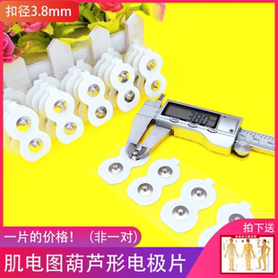 双极电极实验电极片44*22mm厂家肌电信号采集双钮扣肌电图电极片