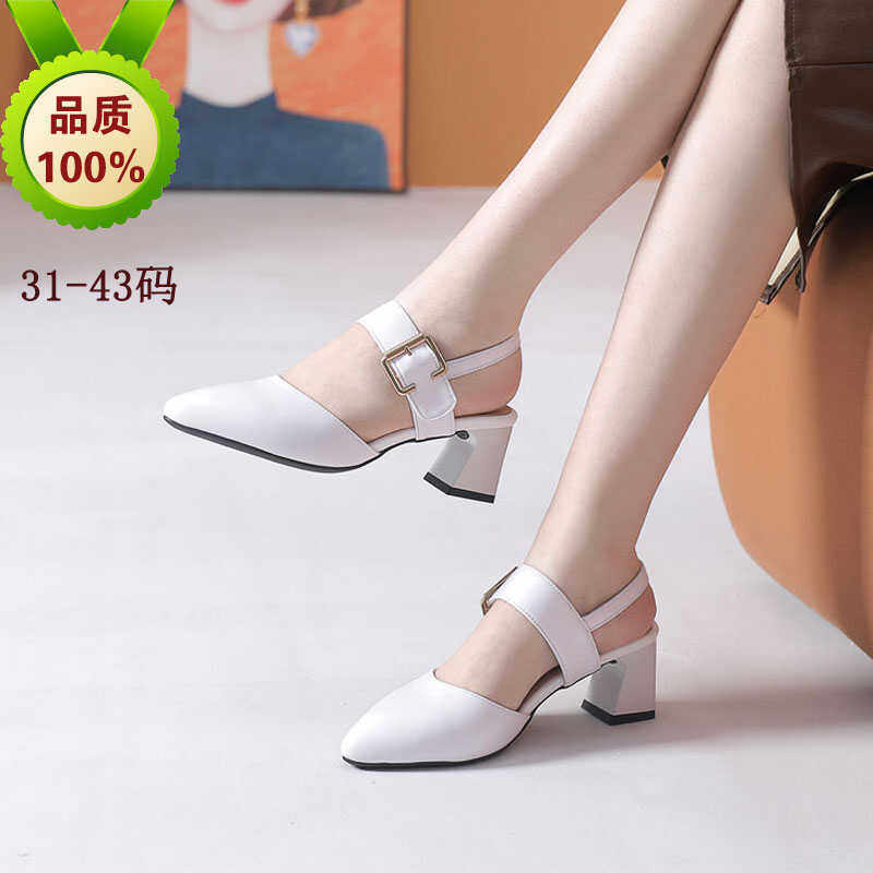 粗跟凉鞋313233特小码小脚尖头