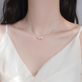 S999纯银珍珠夏季 配饰锁骨项链女轻奢小众高级情人节礼物送友老婆